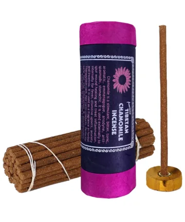 Encens Tibétain "Camomille" + Porte-Encens