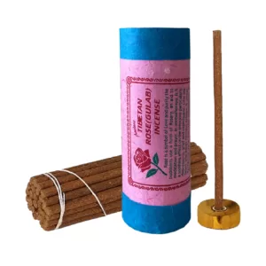 Encens Tibétain "Rose" + Porte-Encens