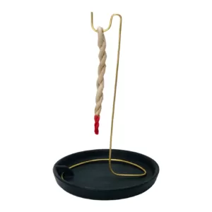 Porte-Encens Népalais en Terracotta Noire