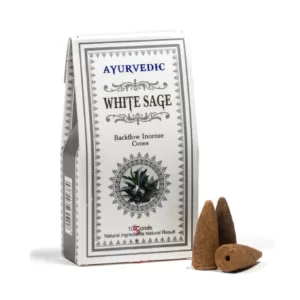 Cônes d'encens à refoulement Ayurvédique - Sauge Blanche
