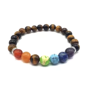 Bracelet 7 Chakras Œil de Tigre - A «Anti-Mauvais Œil»