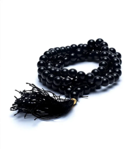Collier Mala Onyx Noir - AA «Résilience» 7MM