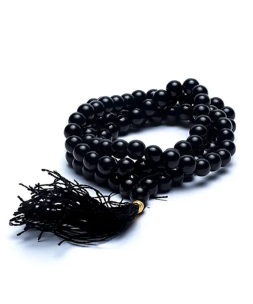Collier Mala Onyx Noir - AA «Résilience» 7MM