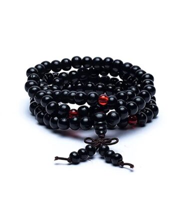 Collier / Bracelet Mala de Bois avec Perles Ornementales - 8MM