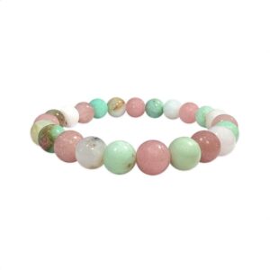 Bracelet Opale Rose & Chrysoprase - AA «Lumière Intérieure»